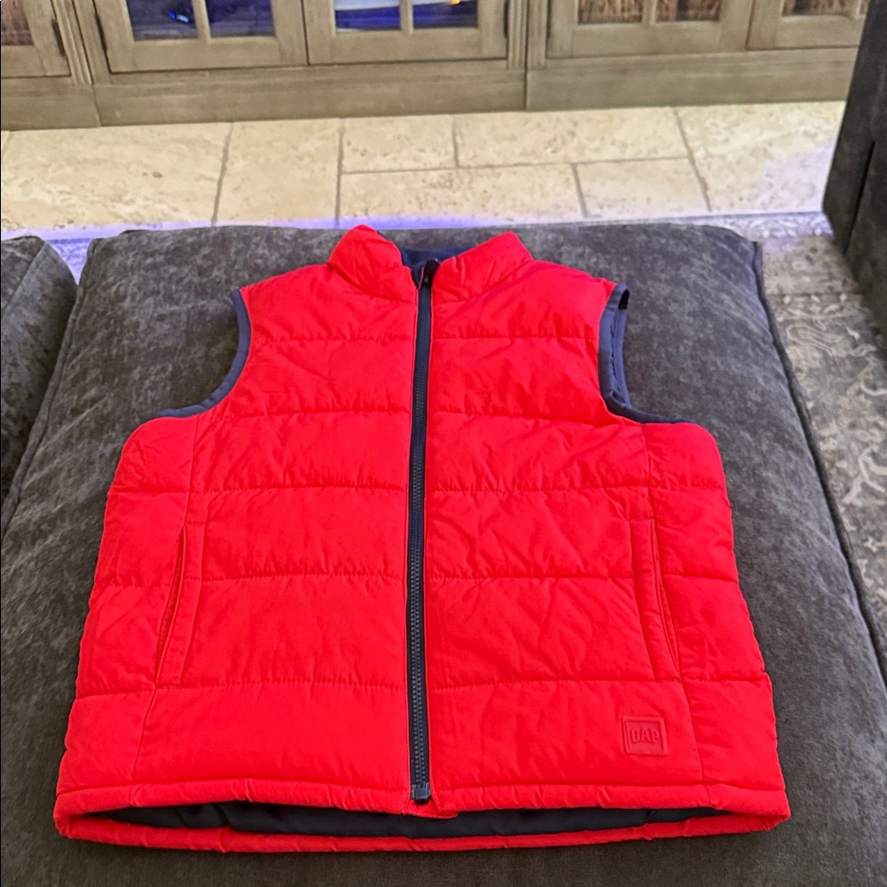 GAP Bright Red Quilted Vest